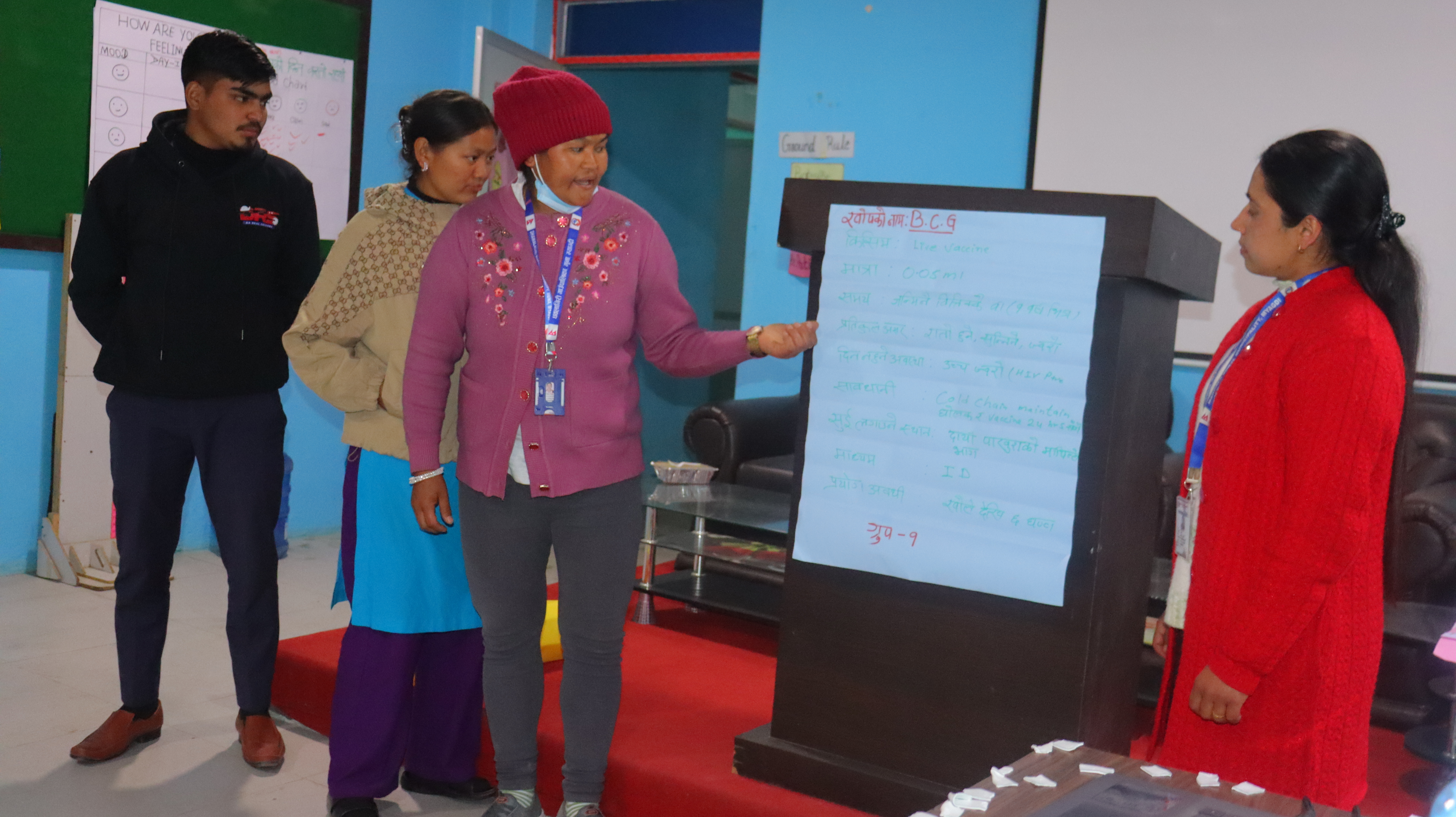 स्वास्थ्यकर्मीहरुको लागि खोप तथा सरसफाई प्रबर्द्धन सम्बन्धि २ दिने पुनर्ताजगी तालिम (चौथो ब्याच)